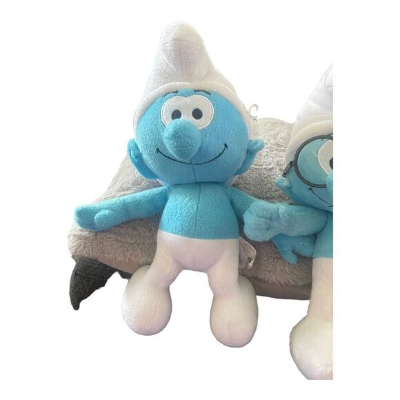 Kellytoy THE SMURFS Brainy Smurf GLASSES 7” Plush Stuffed Animal Toy - Picture 4 of 16
